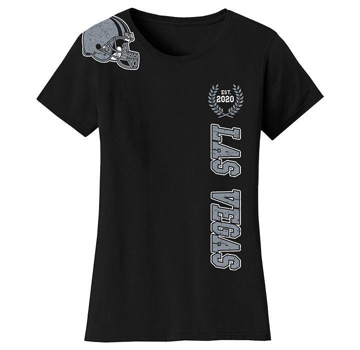 Women's Football Home Team T-Shirt - Las Vegas - Black / S