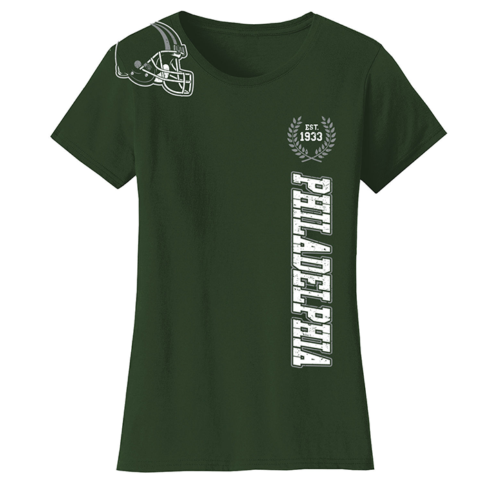 Women's Football Home Team T-Shirt - Philadelphia - Forest Green / S