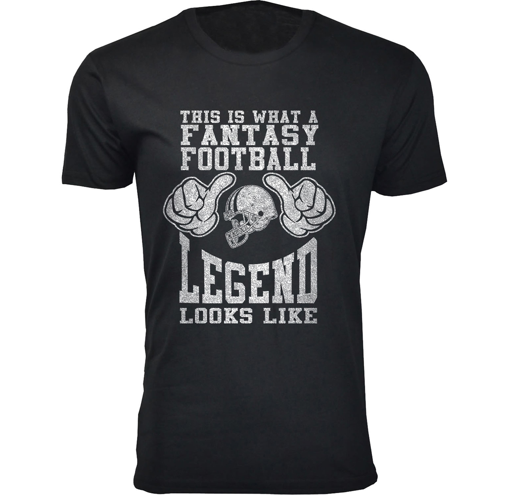 Men's Fantasy Football T-Shirt - Legend Looks Like - Black / XL