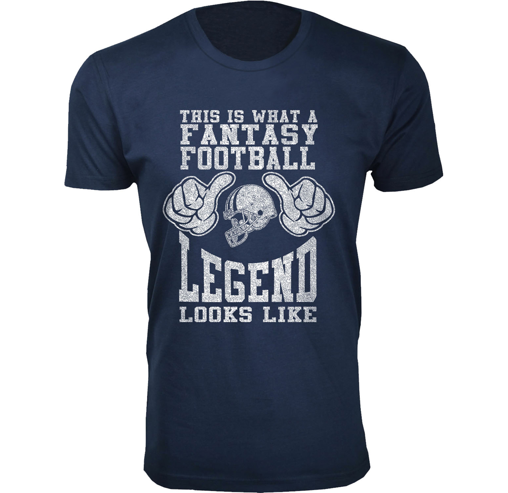 Men's Fantasy Football T-Shirt - Legend Looks Like - Navy / L