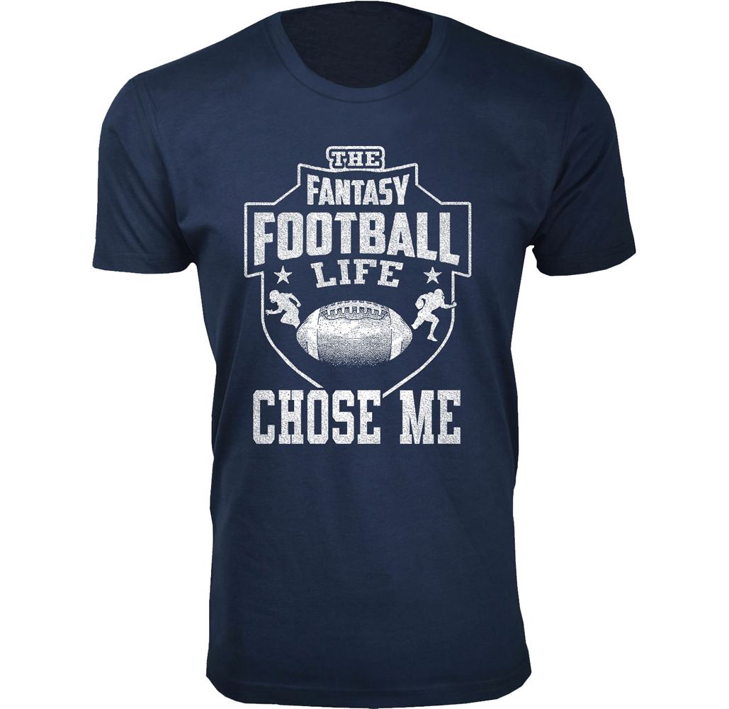 Men's Fantasy Football T-Shirt - The Fantasy Football Life Chose Me - Navy / 2XL