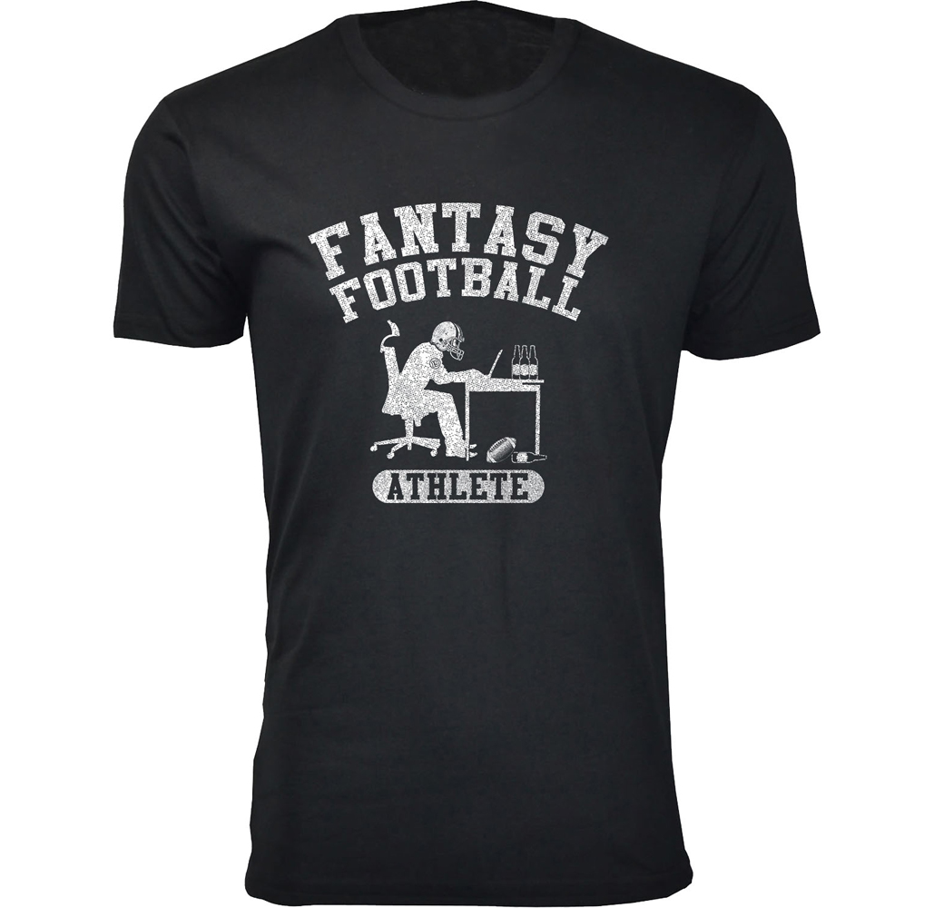 Men's Fantasy Football T-Shirt - Fantasy Football Athlete - Black / 3XL