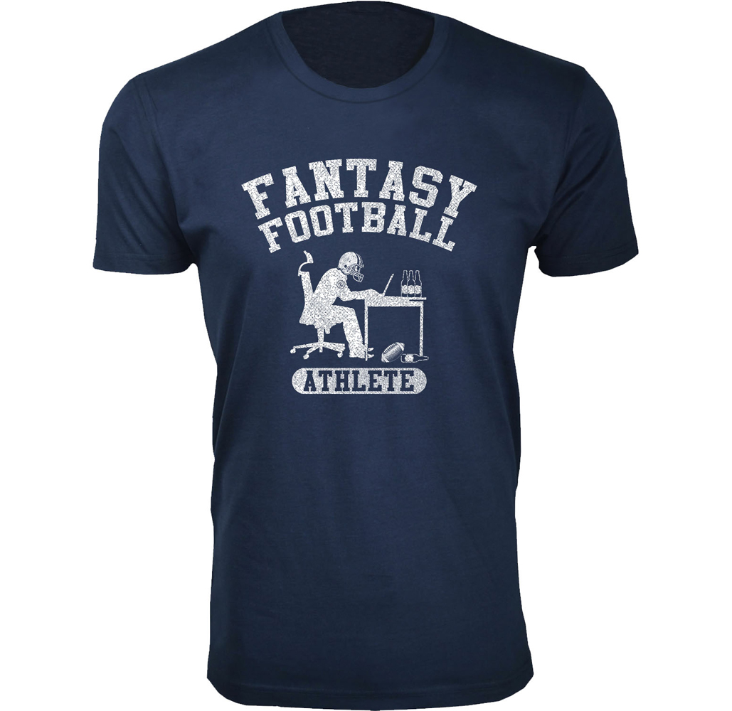 Men's Fantasy Football T-Shirt - Fantasy Football Athlete - Navy / M