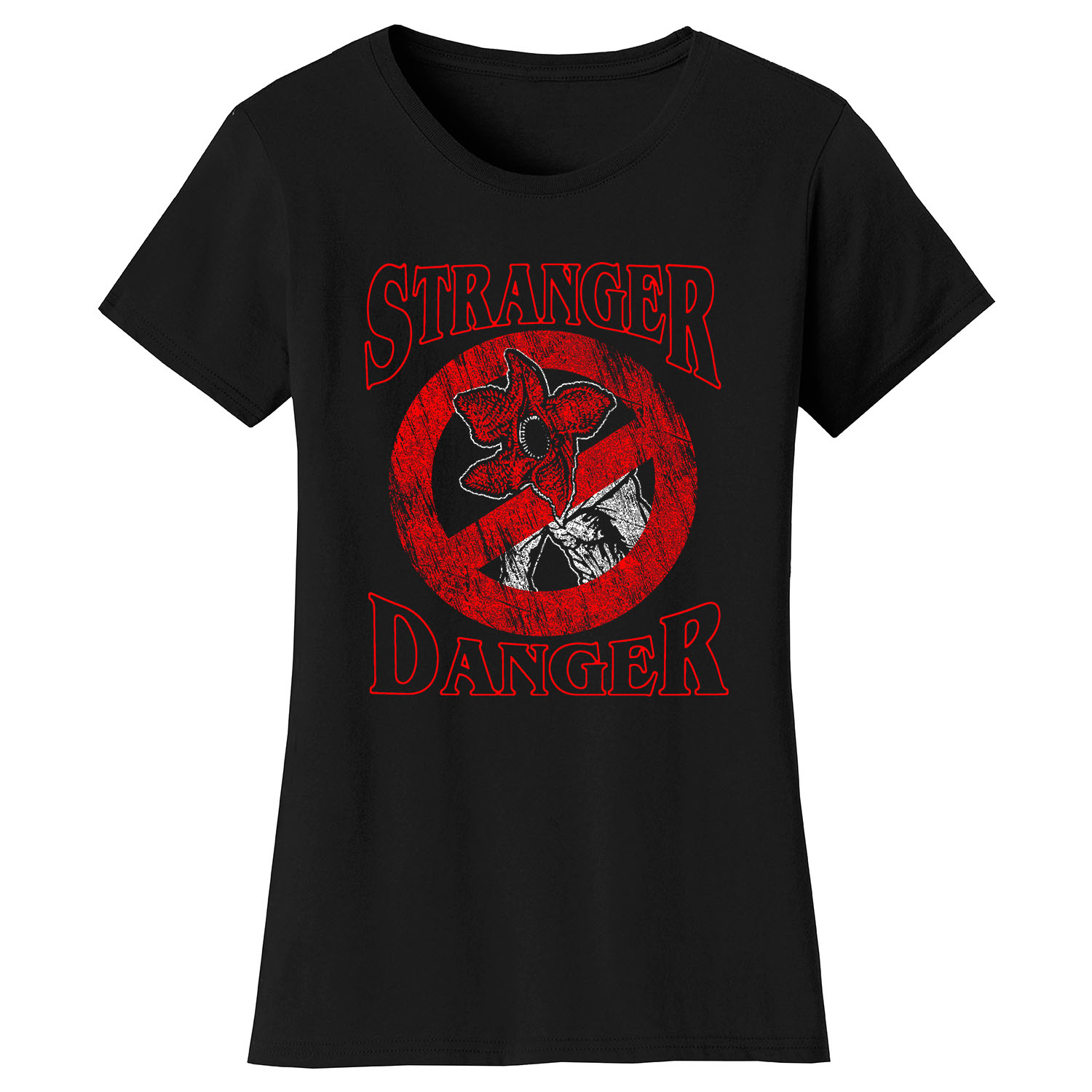 Women's Best of Stranger Things T-shirts - Stranger Danger - Black / S