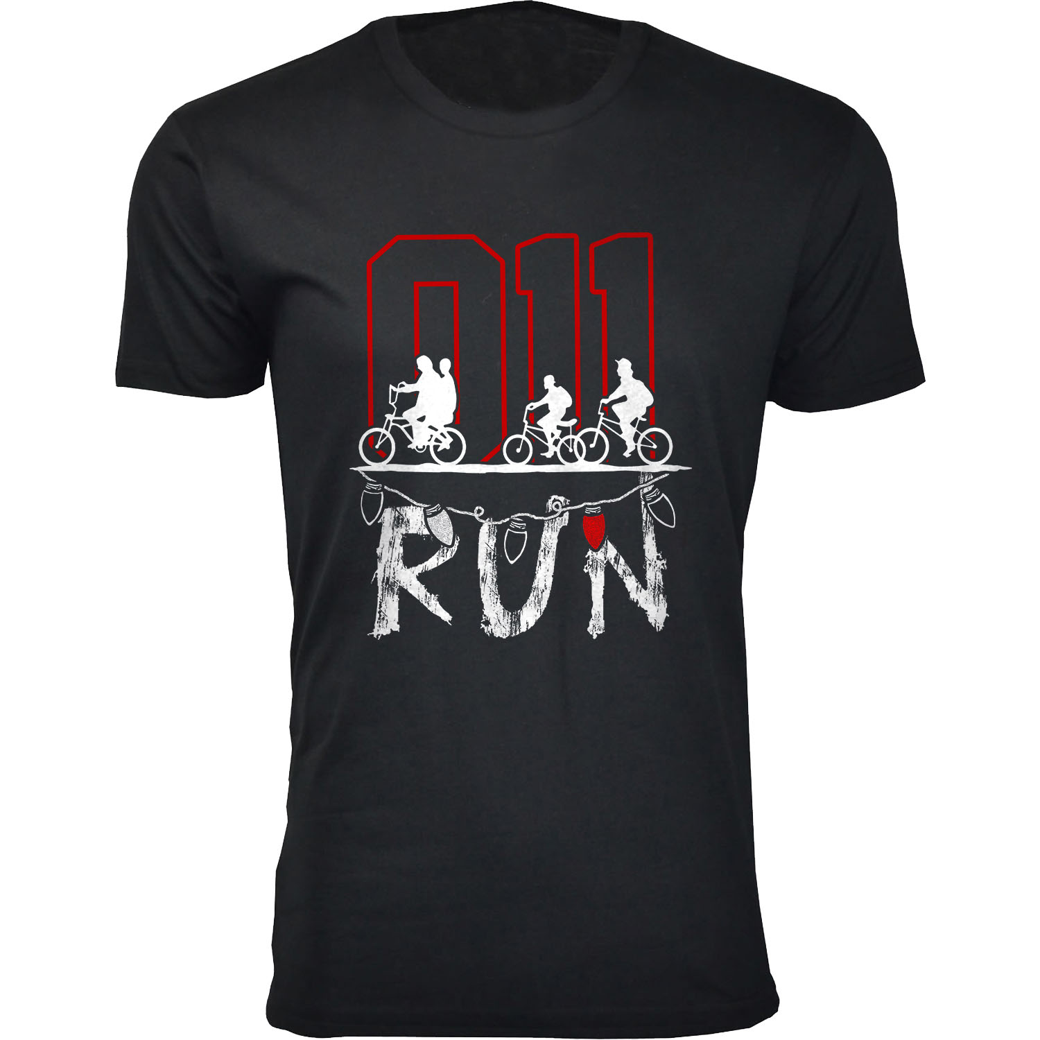 Men's Best of Stranger Things T-shirts - 011 Run - Black / S