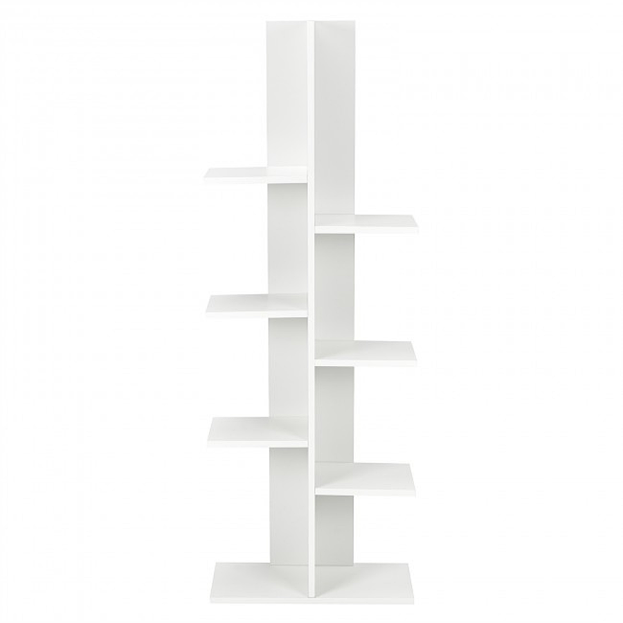 Open Concept 7-Tier Display Bookcase - White