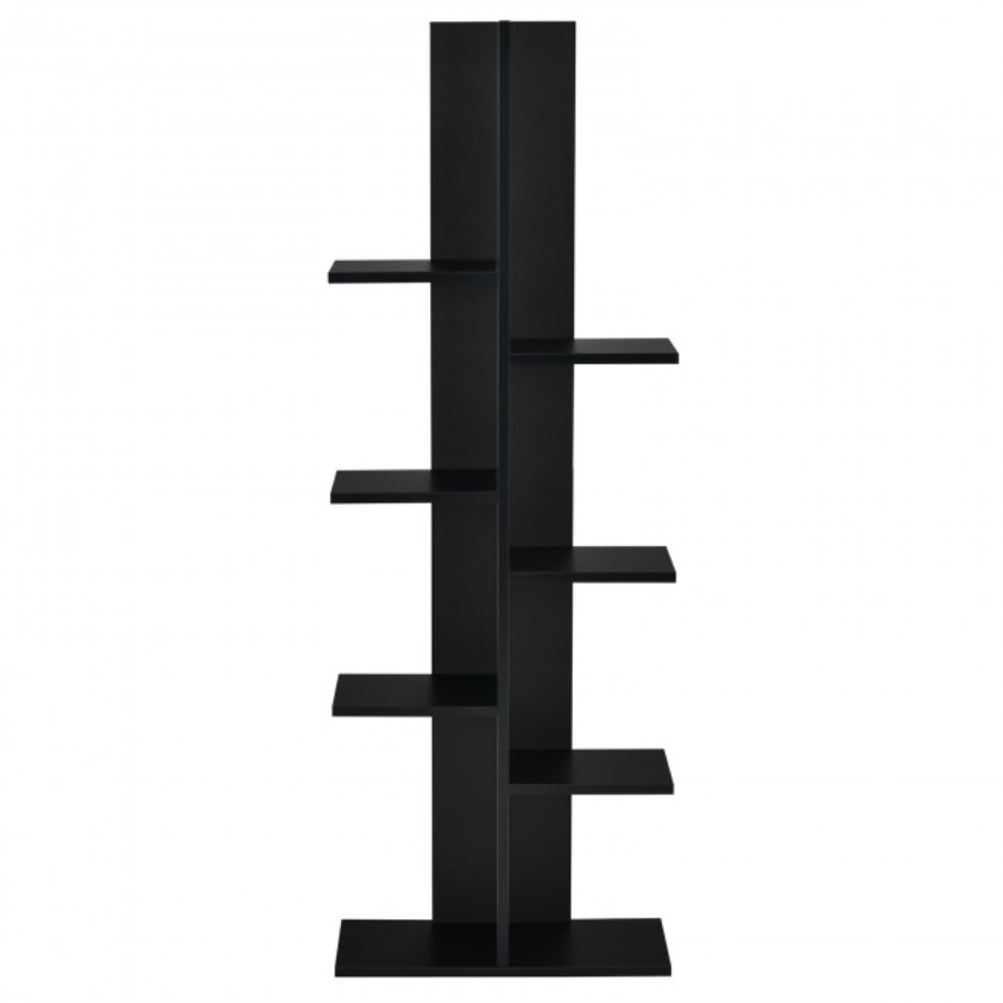 Open Concept 7-Tier Display Bookcase - Black