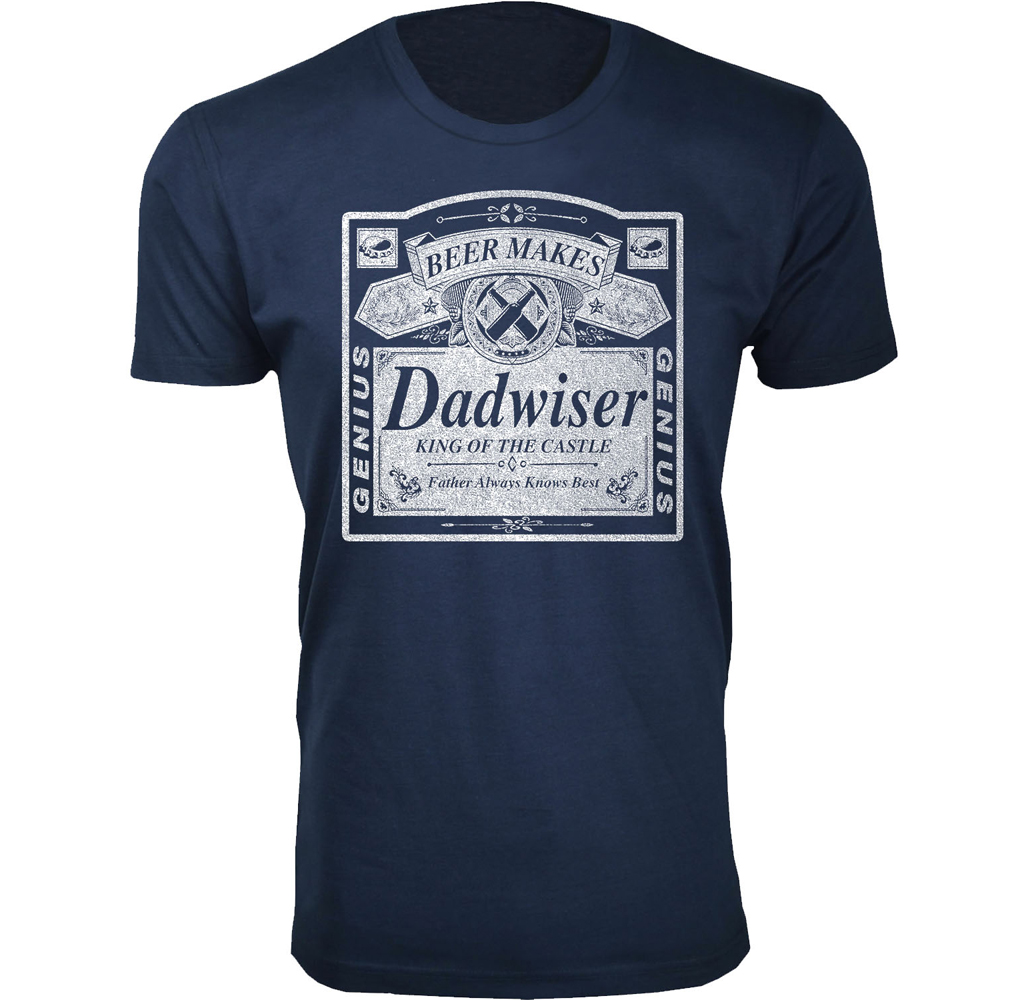 Men's Dad Theme T-shirts - Men's Best Father's Day T-shirts Ever - Dadwiser - Navy / S