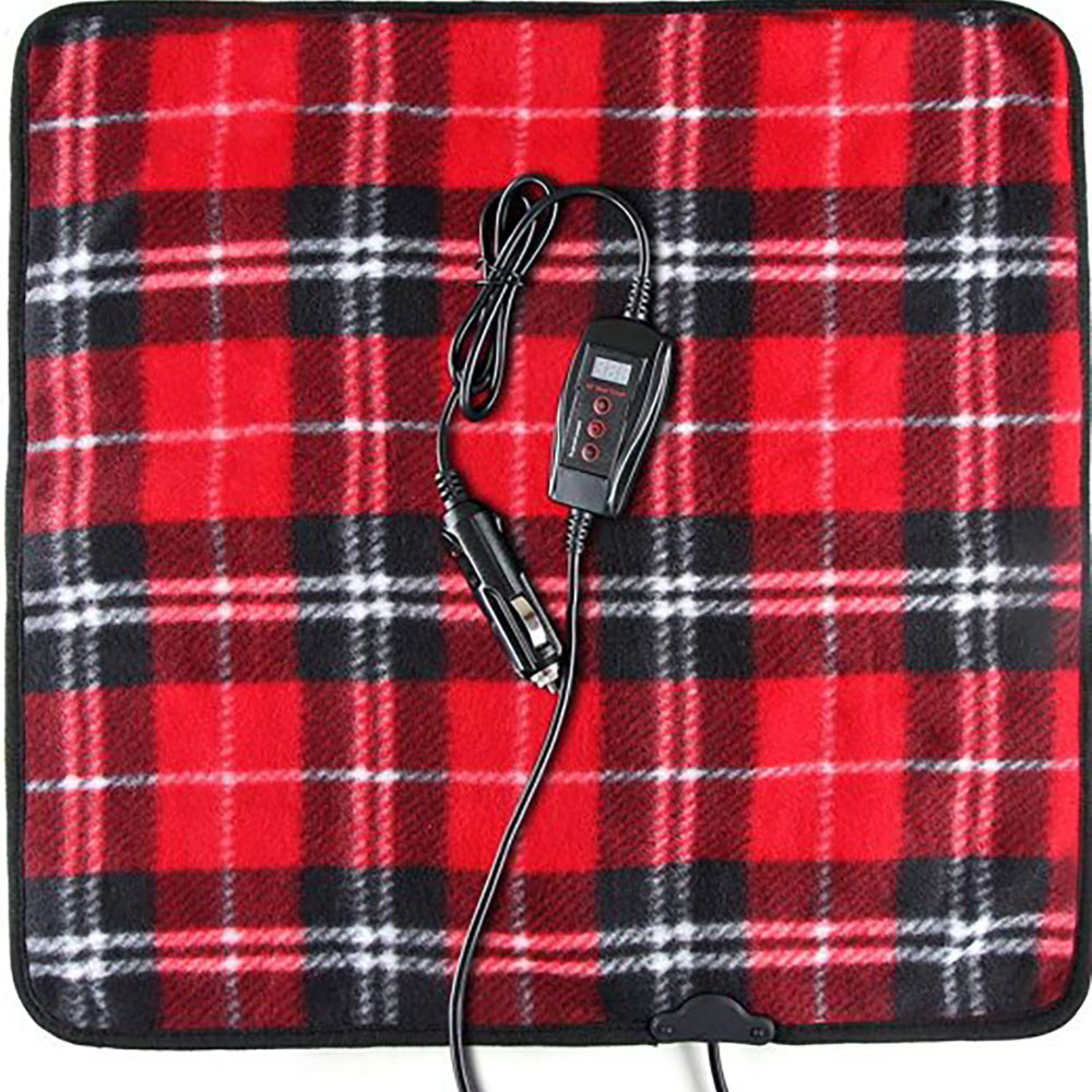 Zone Tech™ Car Mini Electric Heating Pad - Red Plaid