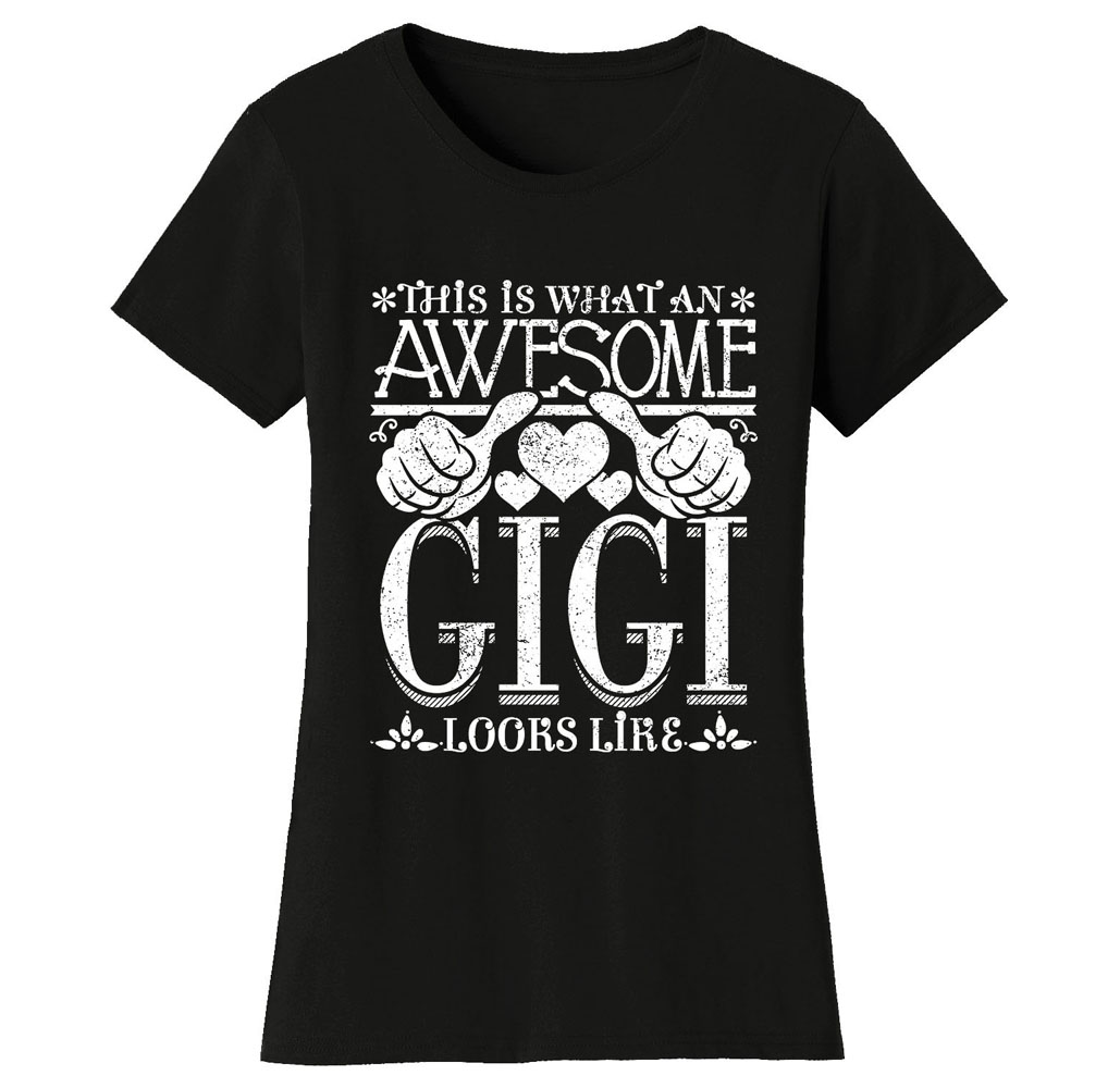 Women&rsquo;s Awesome Mom and Grandma T-Shirts - Women's Awesome Mom Grandma T-Shirts - GIGI - Black / SM