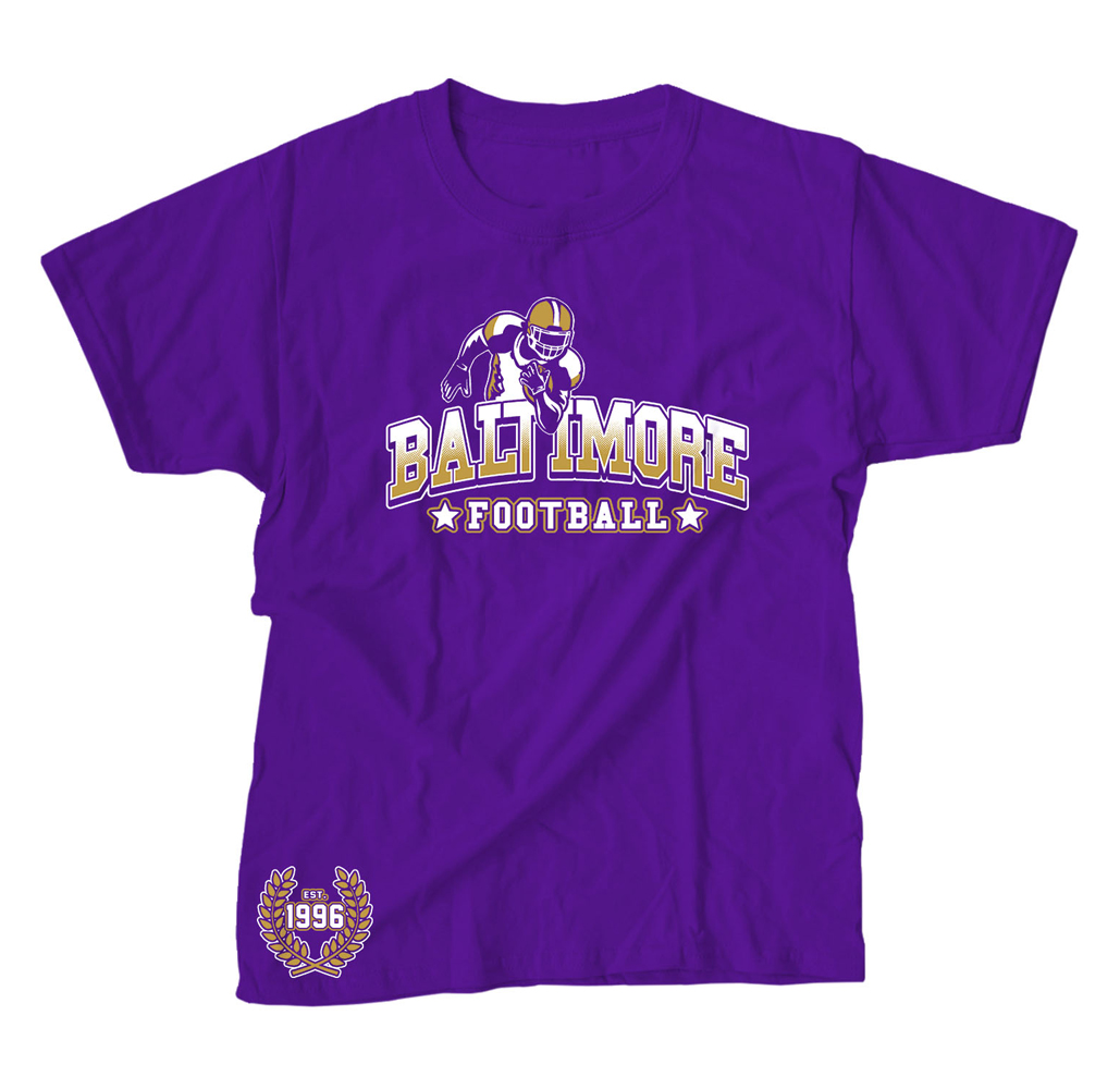 Kids' Football Team T-Shirt - Chicago - Navy / S