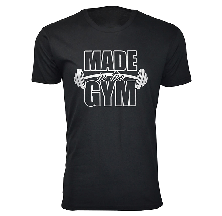 Men's 'Made in the Gym' and 'Train Insane' T-shirt - Made in The Gym - Black / M