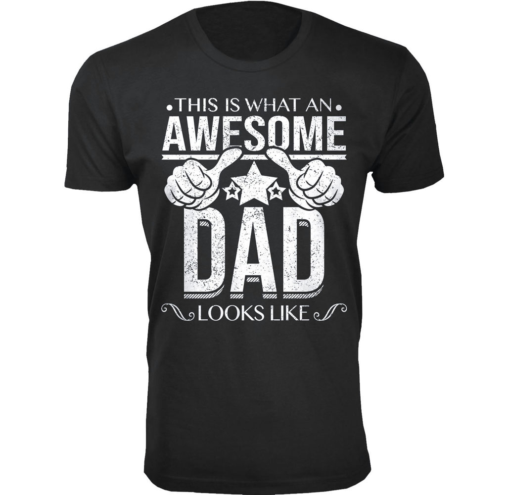 Men&rsquo;s Awesome Dad and Grandpa T-Shirts - Awesome Dad Grandpa T-Shirts - Awesome DAD Looks Like / Black / LG