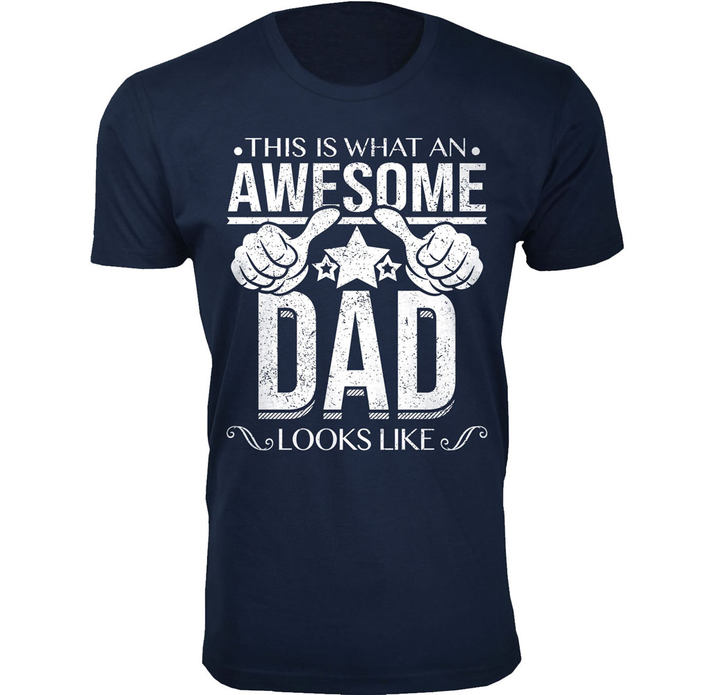 Men&rsquo;s Awesome Dad and Grandpa T-Shirts - Awesome Dad Grandpa T-Shirts - Awesome DAD Looks Like / Navy / SM