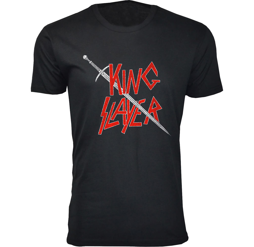 Men’s Thrones and Dragons T-Shirt - Men's Thrones and Dragon's T-shirts - King Slayer - Black / X-Large