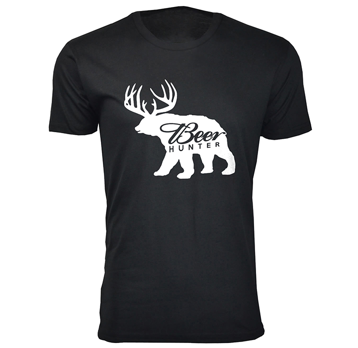 Men’s Beer Hunter Funny T-Shirt - Black / Small