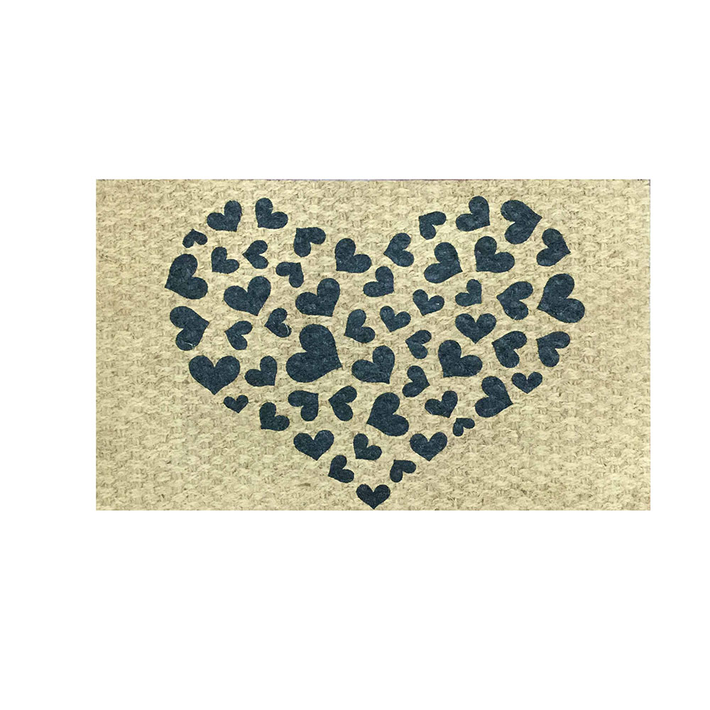 18" x 30" Coir Rubber Printed Door Mats - Hearts