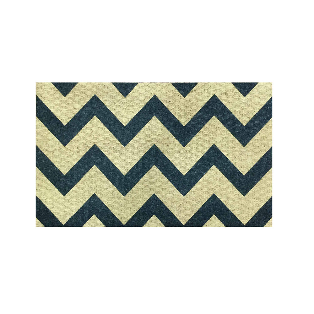 18" x 30" Coir Rubber Printed Door Mats - Zigzag