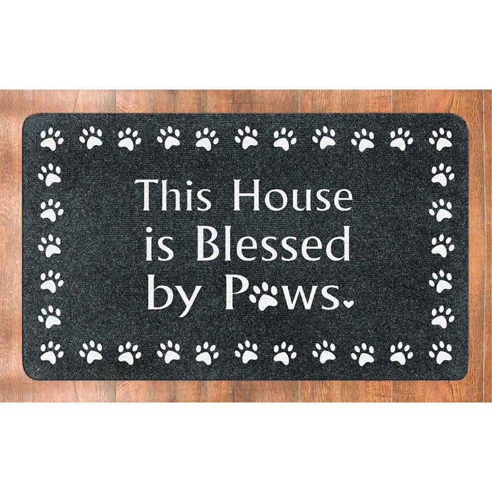 18" x 30" Coir Rubber Printed Door Mats - Paws