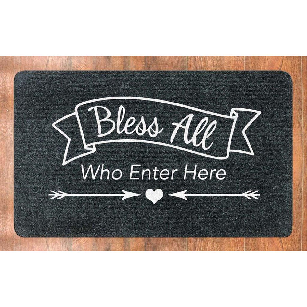 18" x 30" Coir Rubber Printed Door Mats - Bless All