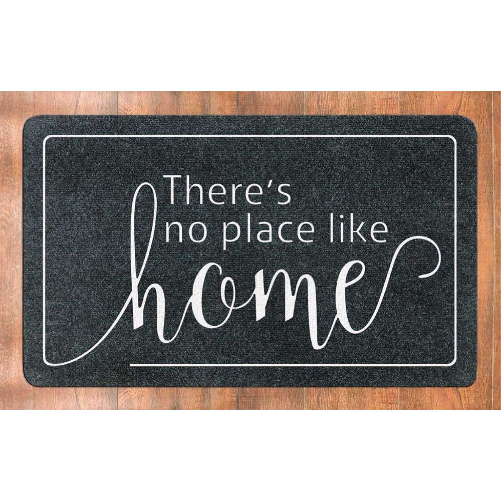 18" x 30" Coir Rubber Printed Door Mats - No Place Like Home