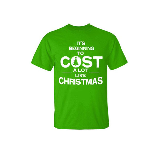 Men's Funny Christmas T-Shirts -  COST / KG / SM