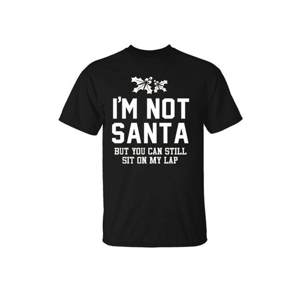 Men's Funny Christmas T-Shirts - I'm Not Santa / Black / 2XL