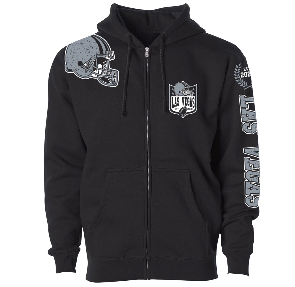 Football Home Team Zip-up Hoodie - Las Vegas - Black / S