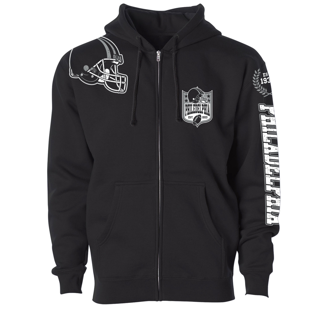 Football Home Team Zip-up Hoodie - Philadelphia - Black / S