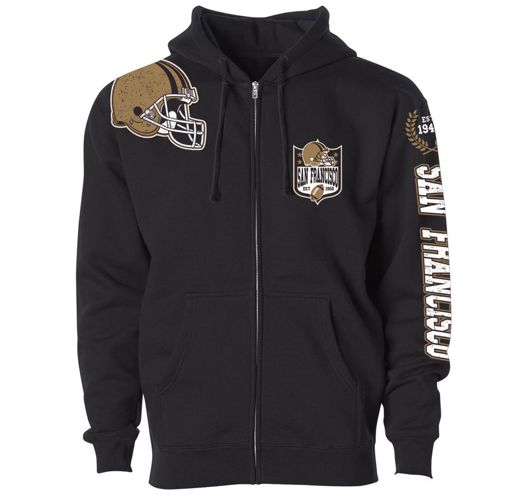 Football Home Team Zip-up Hoodie - San Francisco - Black / S