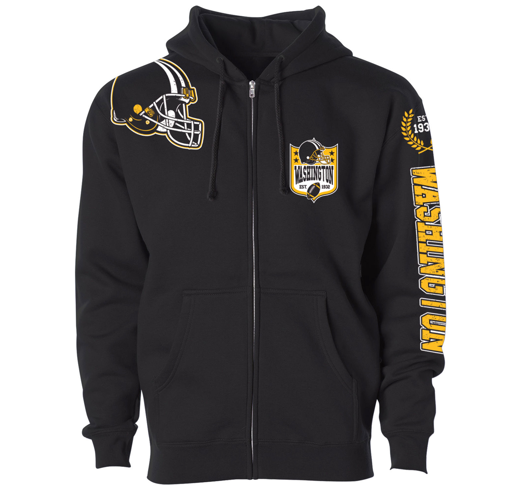 Football Home Team Zip-up Hoodie - Washington - Black / S