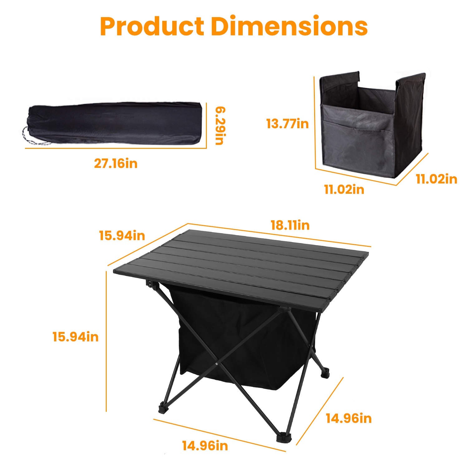 iMounTEK® Folding Portable Camping Table - iMounTEK Roll-Up Camping Table M