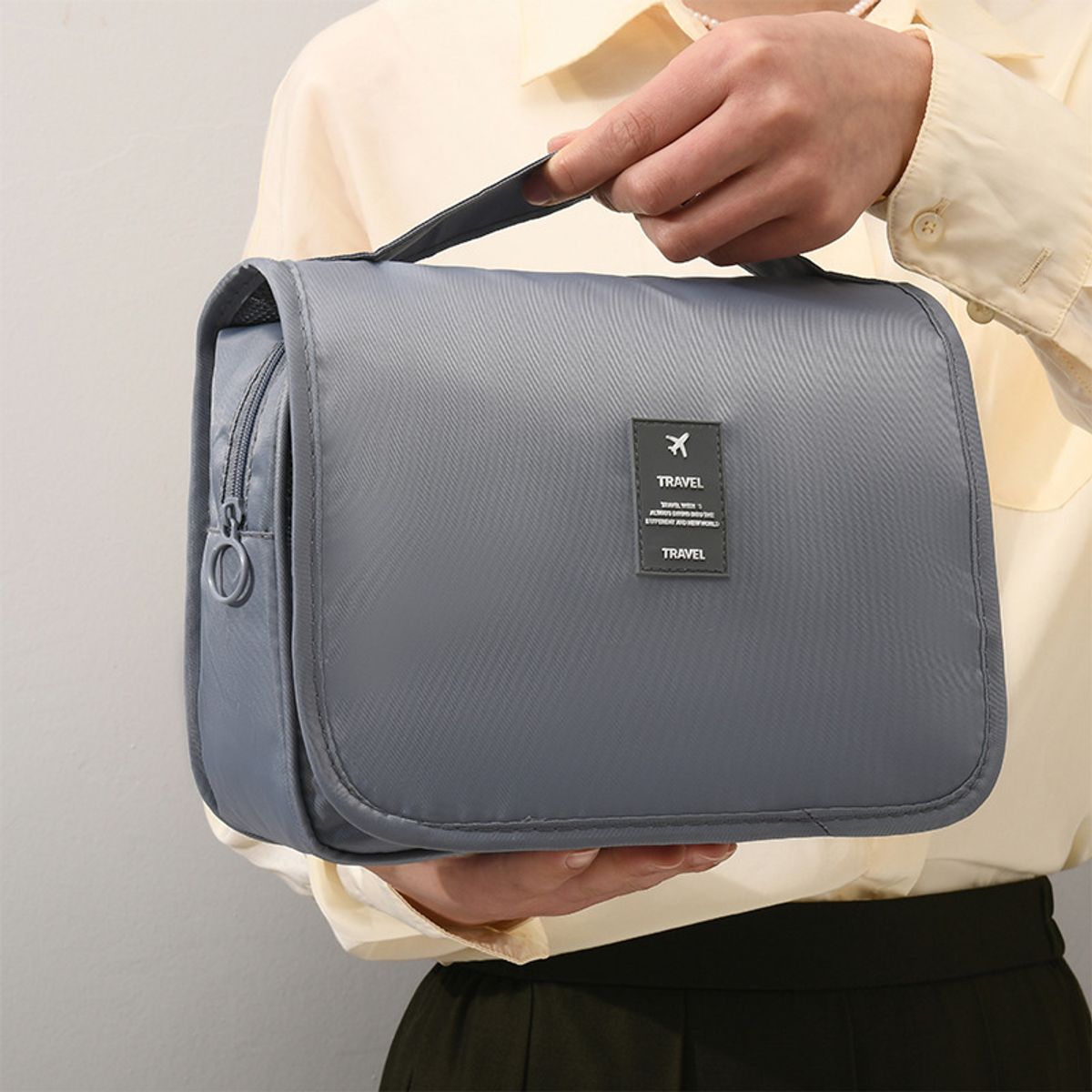 Clarissa Waterproof Toiletry Tote With 6 Pockets - Grey