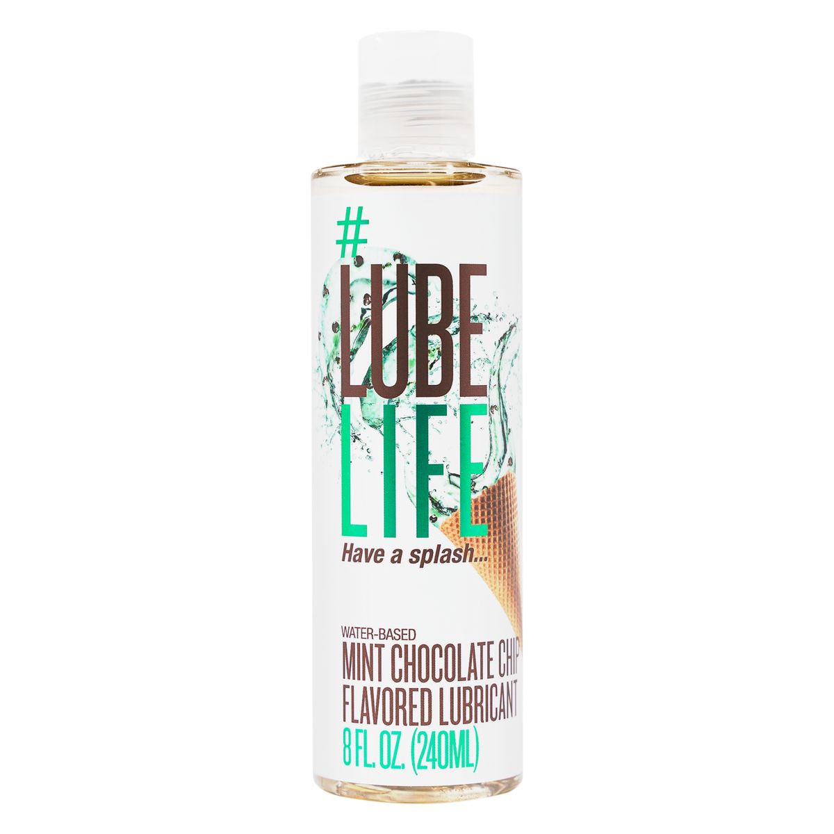 Lube Life® Water-Based Flavored Lubricant, 8 fl. oz. - Mint Chocolate Chip Water-Based Lube