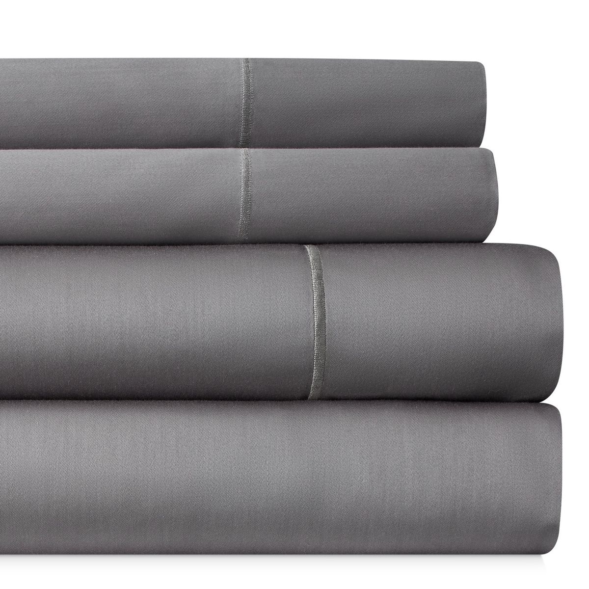 1,000-TC Egyptian Cotton Sheet Set by Bibb Home™ - 4 Piece Set Queen - Charcoal