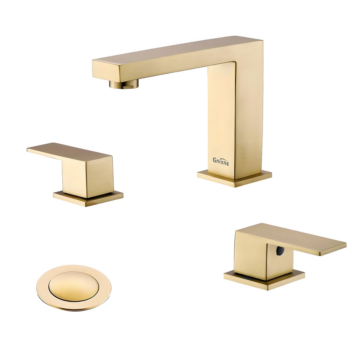 Modern Double-Handle Widespread Bathroom Faucet - Golden