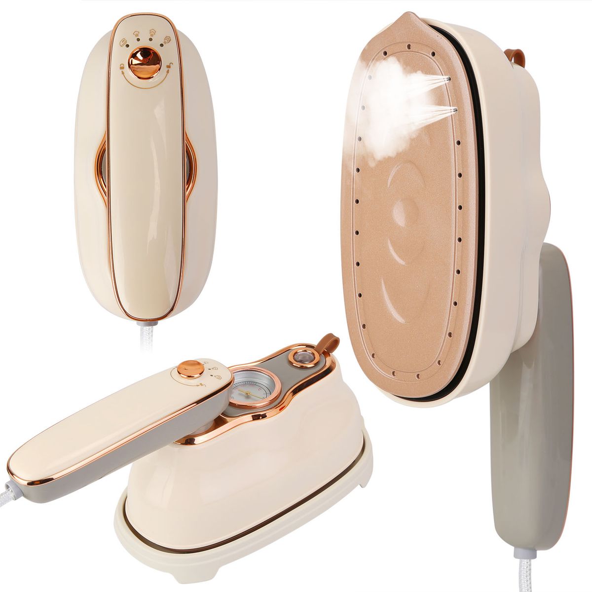 NewHome Foldable Travel Steamer - NewHome Foldable Travel Steamer Beige