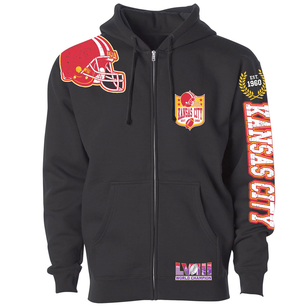 Women's Football Champion Winner Kansas City Shirt or Hoodie - ZU HD - Home Team - Black / S