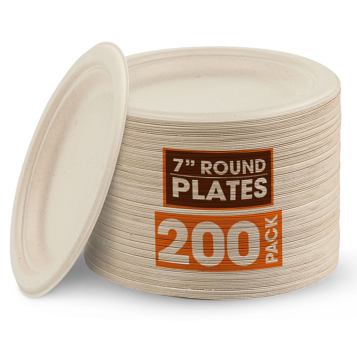 Cheer Collection® 7-Inch Biodegradable Compostable Paper Plate (200- to 1,000-Pack) - 200 Pack
