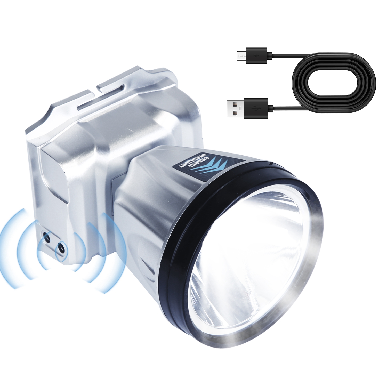 iMounTEK® 2-in-1 Rechargeable LED Headlamp & Power Bank - iMounTEK LED Headlamp With Sensor