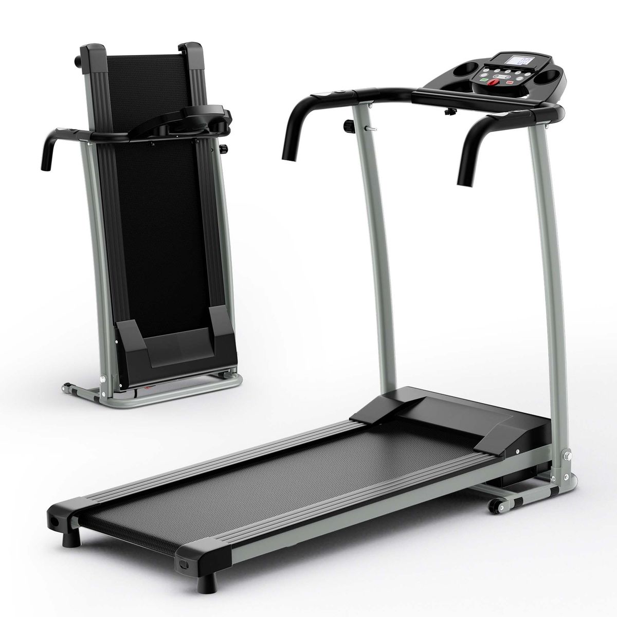 Compact Electric Folding Running & Fitness Treadmill with LCD - Folding Treadmill Bk