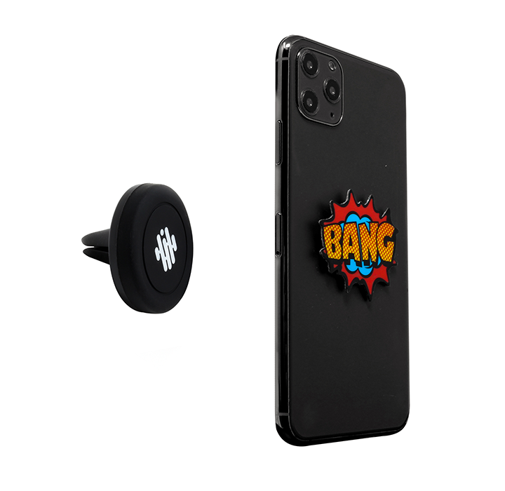 Aduro Phone Flair Designer Magnetic Vent Mount for Mobile Devices - Bang