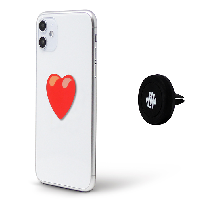 Aduro Phone Flair Designer Magnetic Vent Mount for Mobile Devices - Heart