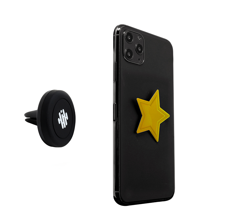 Aduro Phone Flair Designer Magnetic Vent Mount for Mobile Devices - Star