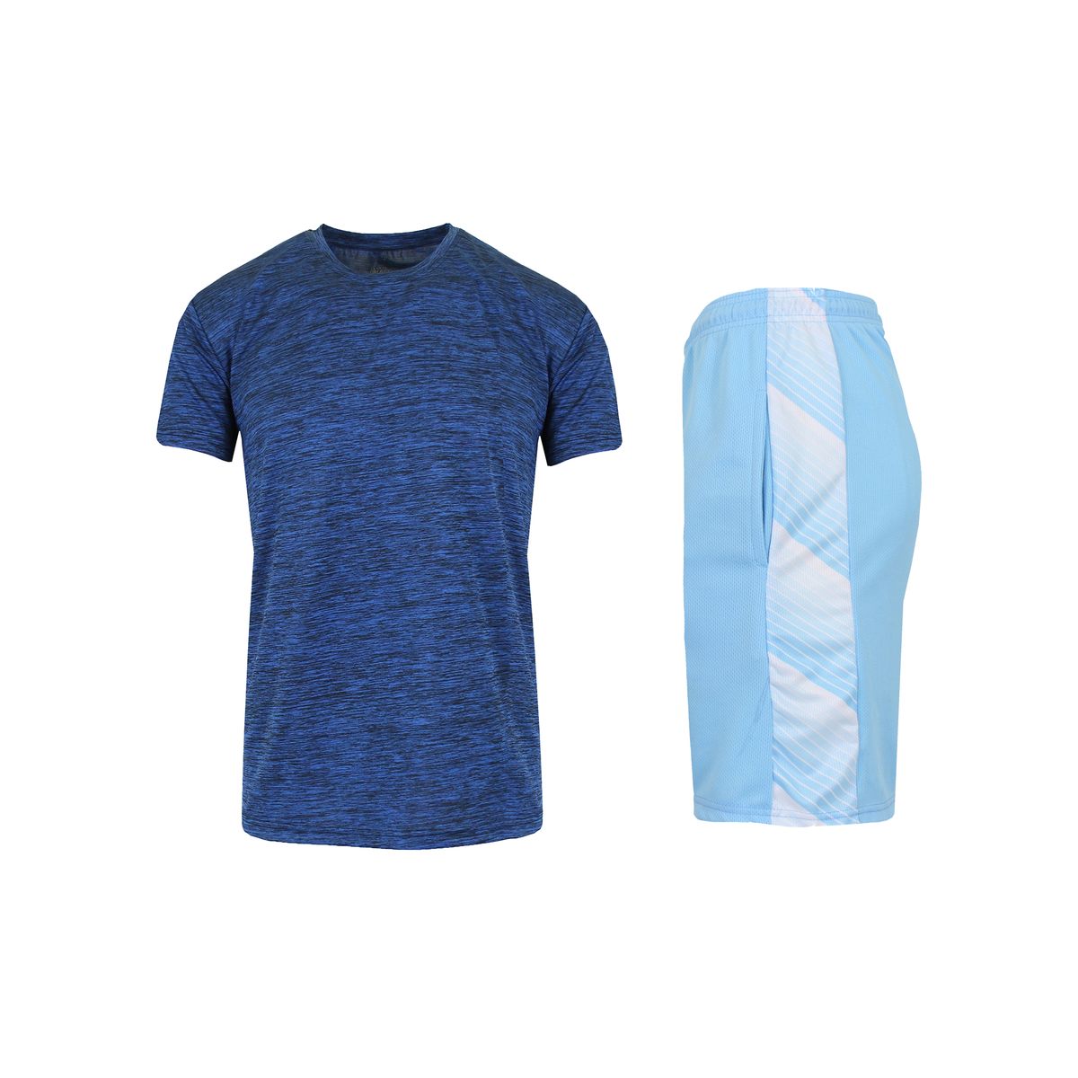 Moisture-Wicking Short Sleeve Tee and Mesh Shorts (2-Piece) - IMPT-450-RY -- MMS-2501-LB -- 2XL