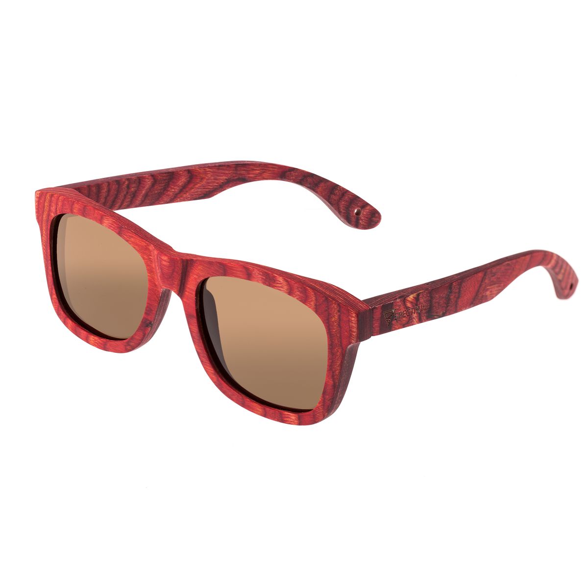 Spectrum Polarized Wooden Sunglasses - Irons - Cherry/Brown