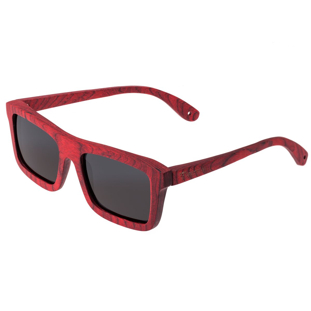 Spectrum Polarized Wooden Sunglasses - Clark - Cherry/Black