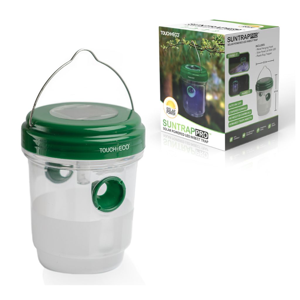 Suntrap Pro Eco-Friendly Solar Powered LED Mosquito & Insect Trap - 1-Pack