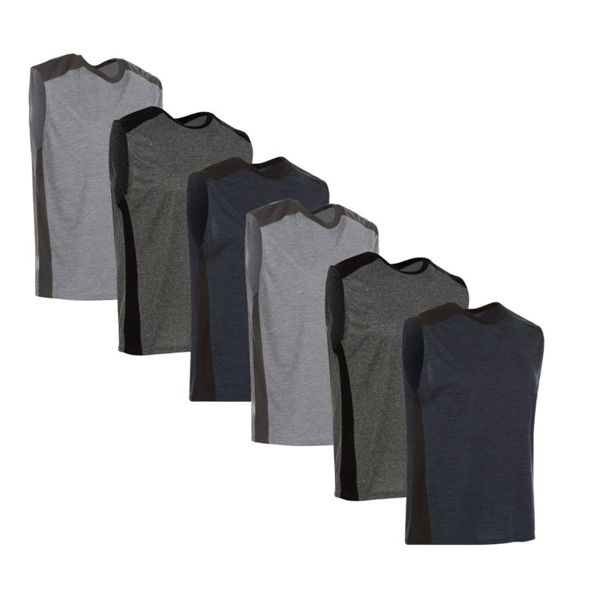 Men's Active Athletic Dry-Fit Tank Top (6-Pack) - Small