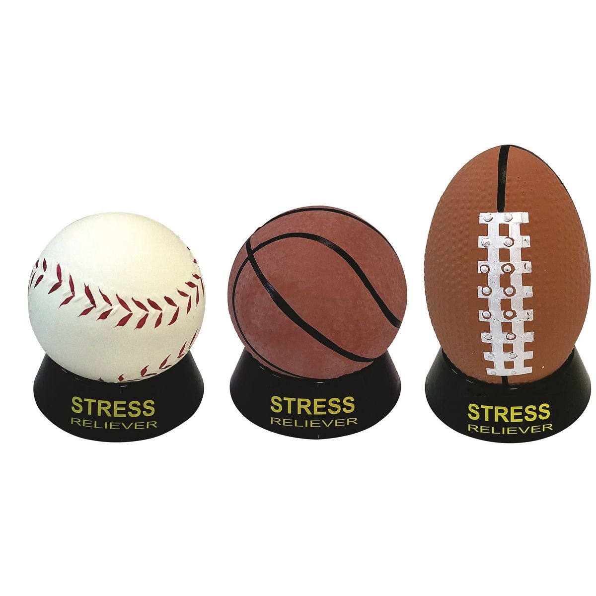 Maltose-Filled Stress Relief Toys (Set of 3) - Sports Ball Pack